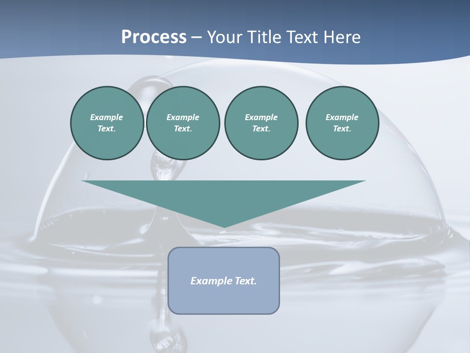 Blue Water Column Reflect PowerPoint Template