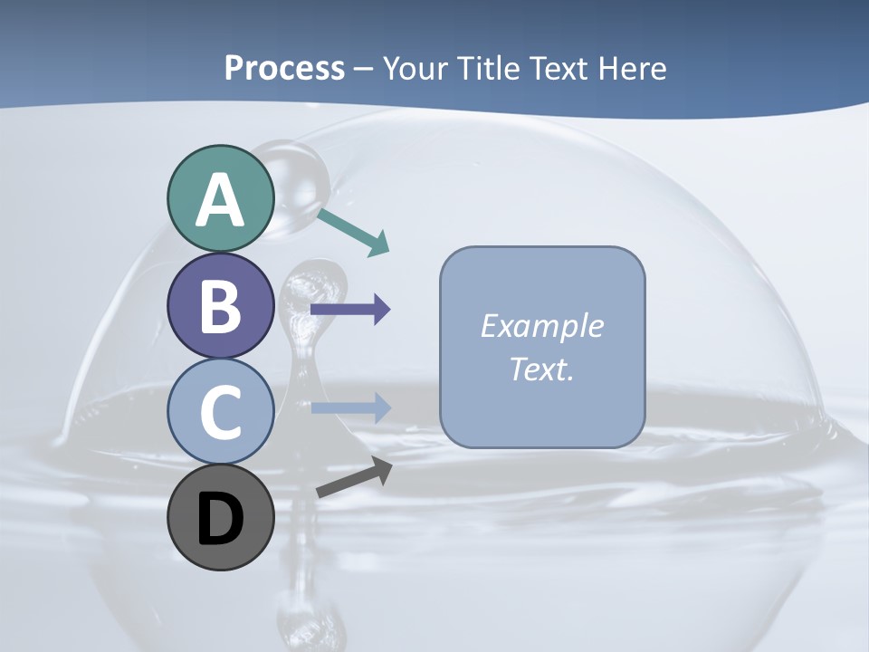 Blue Water Column Reflect PowerPoint Template