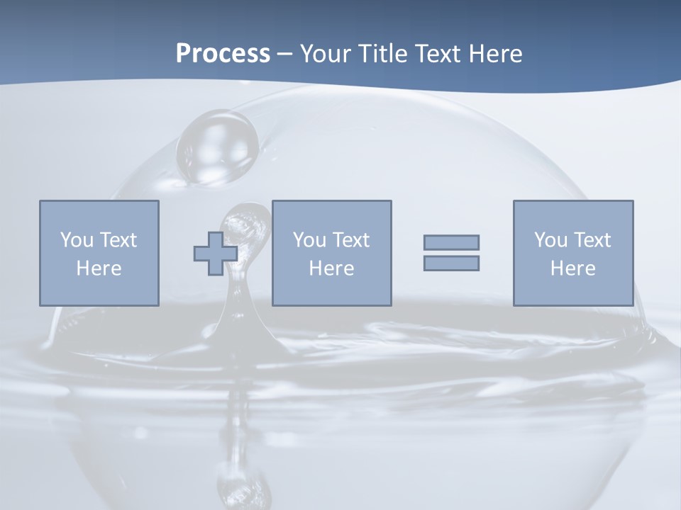 Blue Water Column Reflect PowerPoint Template