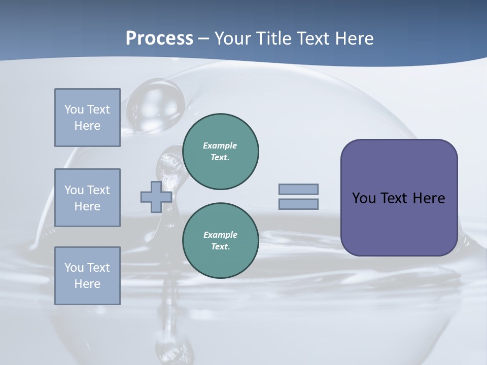 Blue Water Column Reflect PowerPoint Template