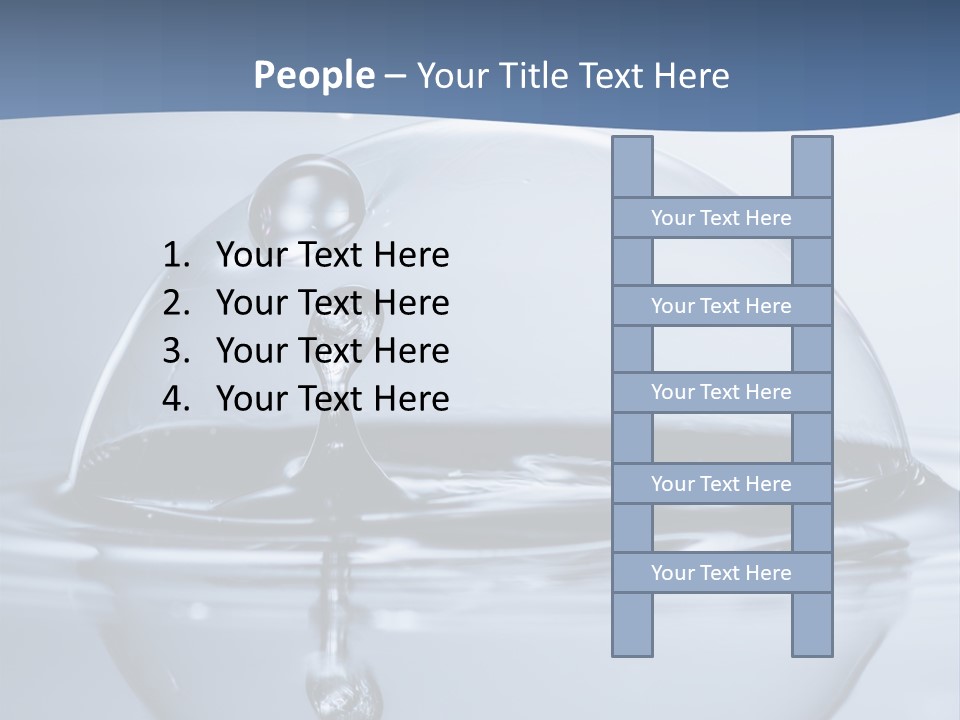Blue Water Column Reflect PowerPoint Template