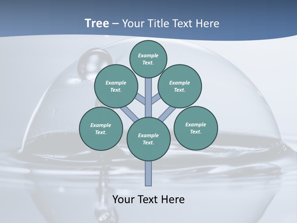 Blue Water Column Reflect PowerPoint Template