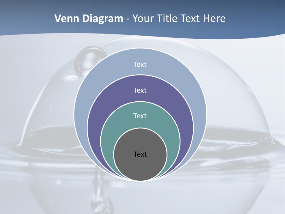 Blue Water Column Reflect PowerPoint Template