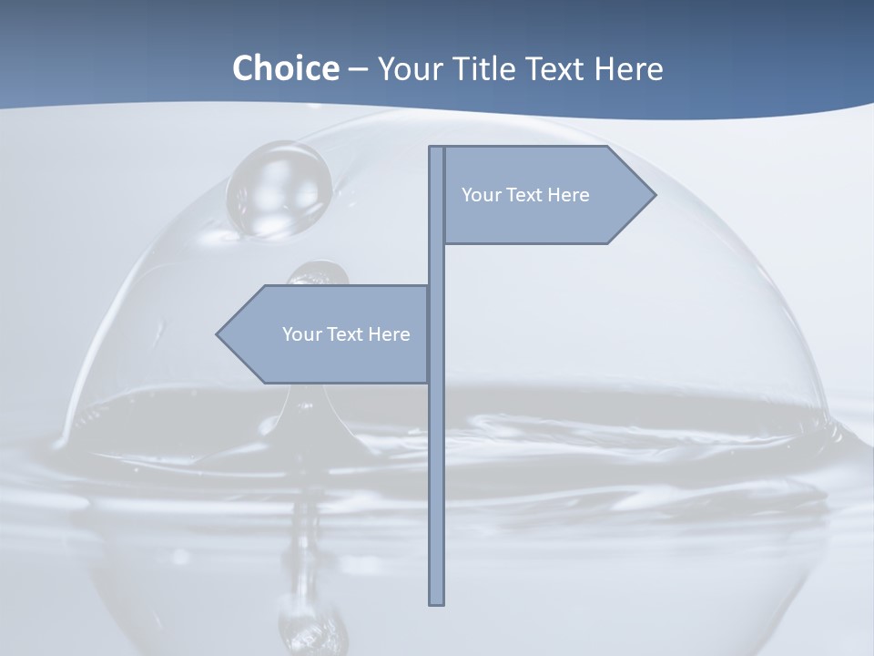 Blue Water Column Reflect PowerPoint Template