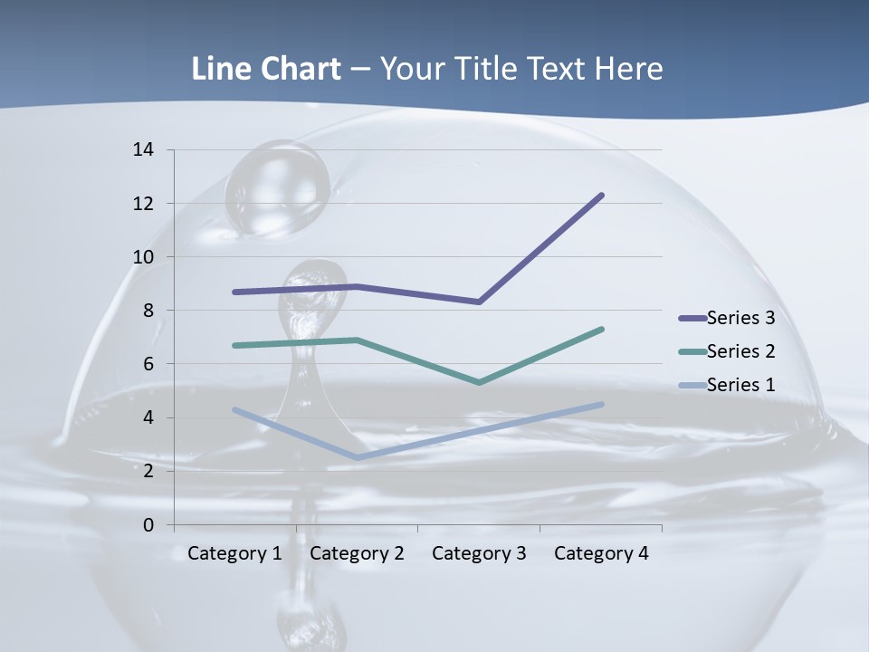 Blue Water Column Reflect PowerPoint Template