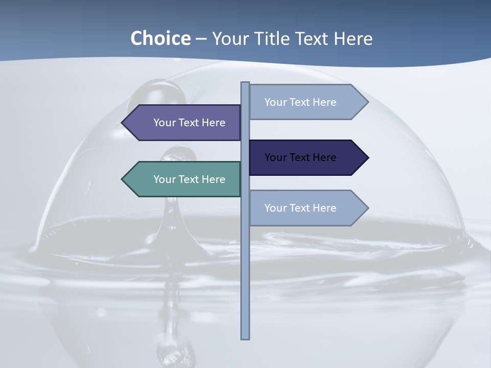 Blue Water Column Reflect PowerPoint Template
