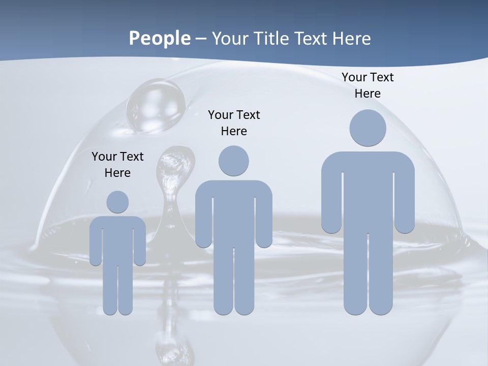 Blue Water Column Reflect PowerPoint Template