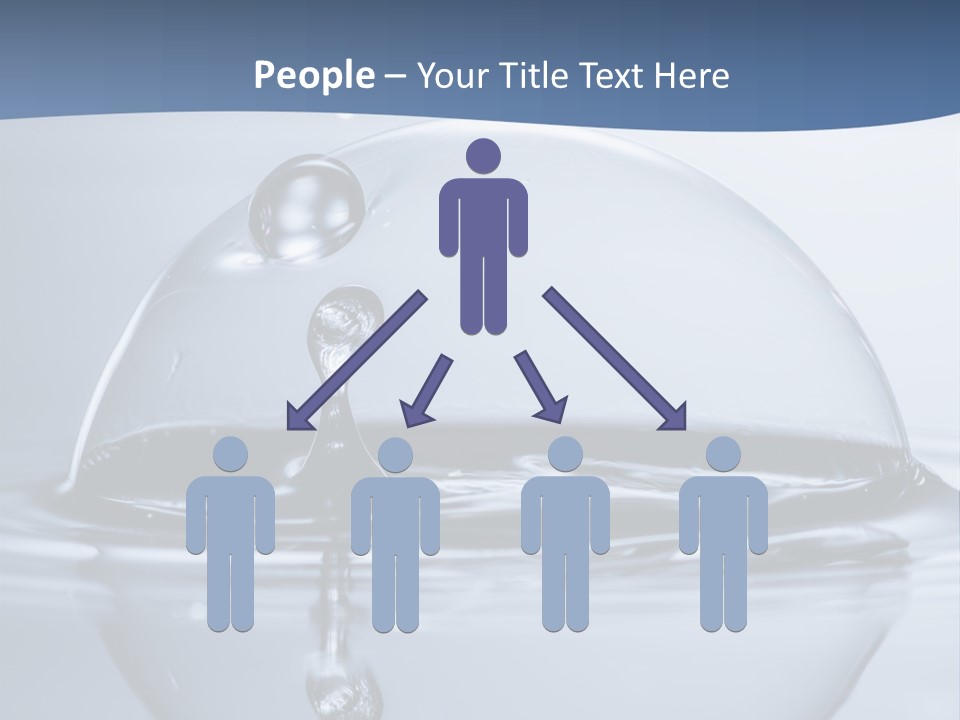 Blue Water Column Reflect PowerPoint Template