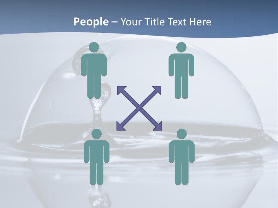 Blue Water Column Reflect PowerPoint Template