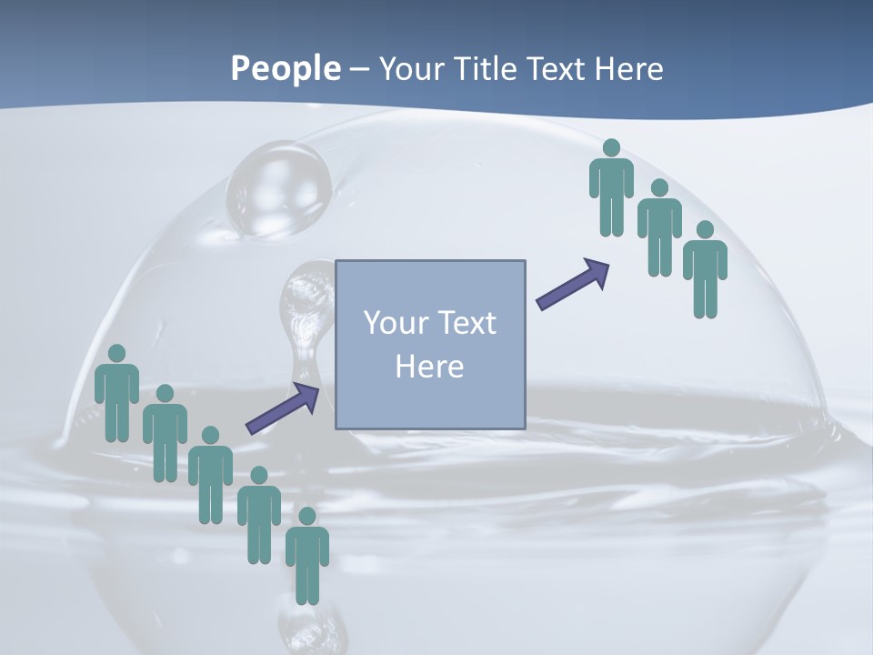 Blue Water Column Reflect PowerPoint Template