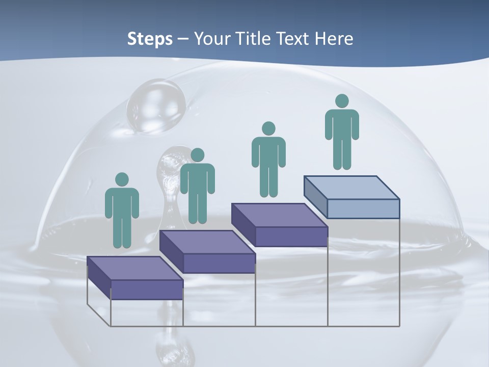 Blue Water Column Reflect PowerPoint Template