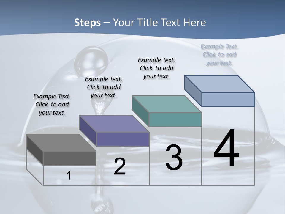 Blue Water Column Reflect PowerPoint Template
