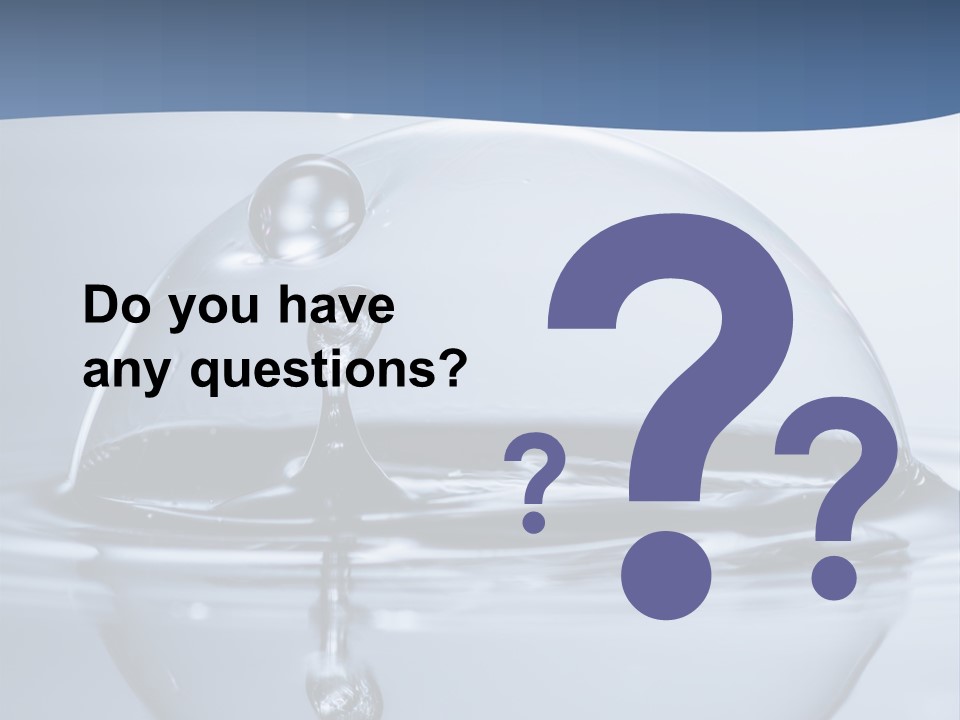 Blue Water Column Reflect PowerPoint Template