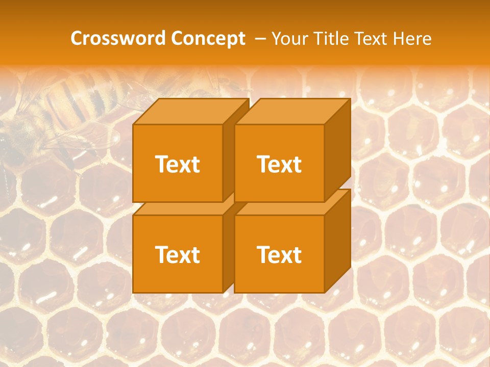 Two Bees On A Honeycomb Powerpoint Template PowerPoint Template