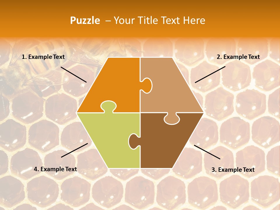 Two Bees On A Honeycomb Powerpoint Template PowerPoint Template