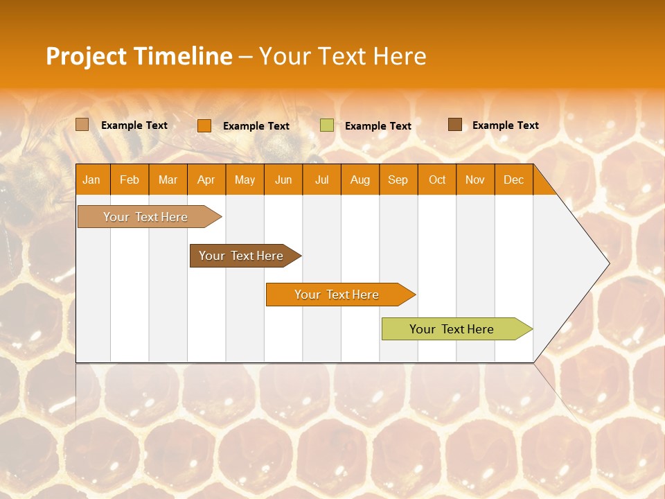 Two Bees On A Honeycomb Powerpoint Template PowerPoint Template