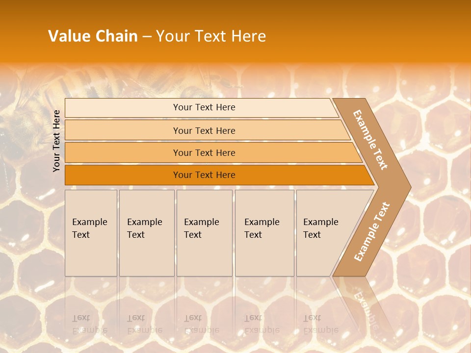 Two Bees On A Honeycomb Powerpoint Template PowerPoint Template