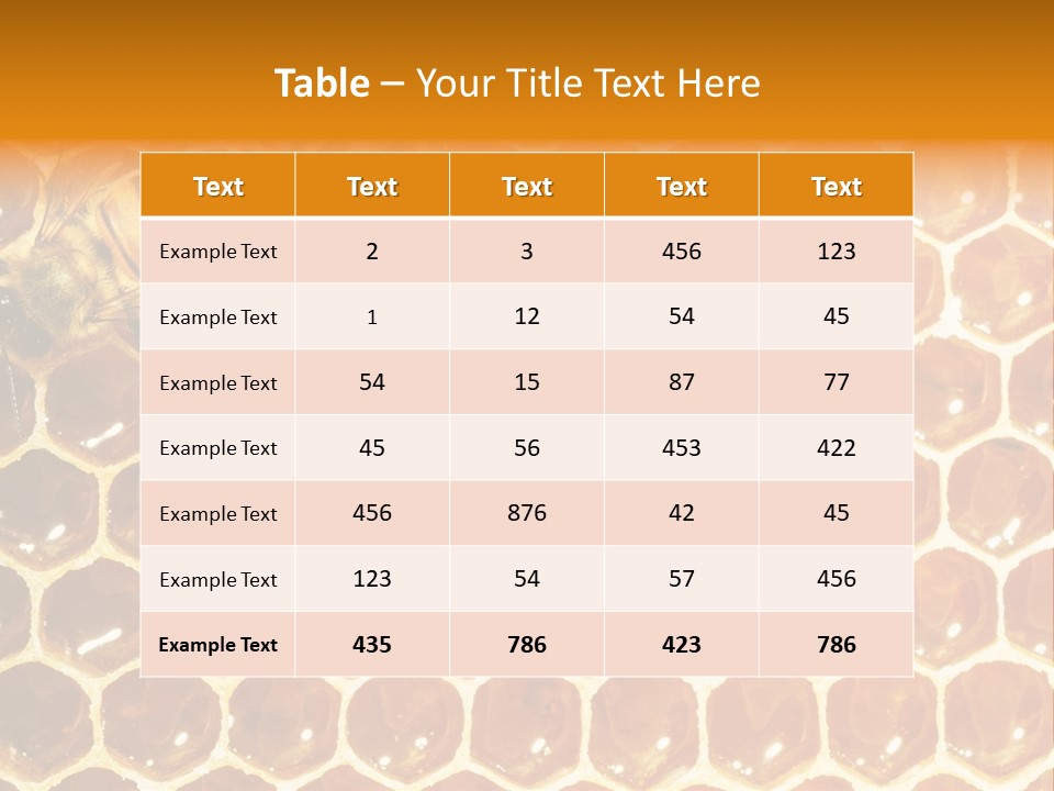 Two Bees On A Honeycomb Powerpoint Template PowerPoint Template