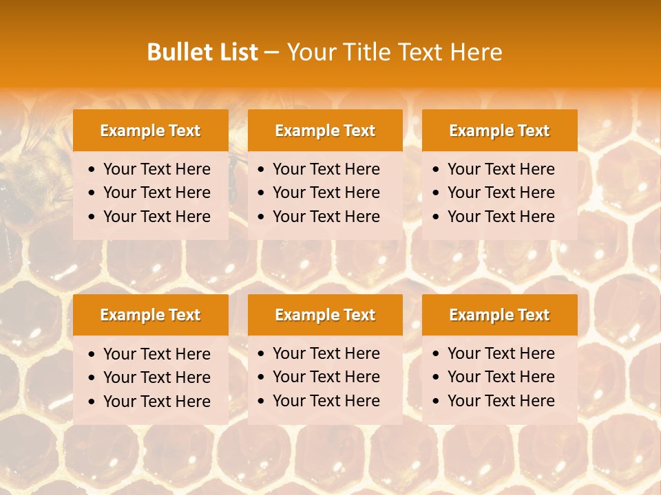 Two Bees On A Honeycomb Powerpoint Template PowerPoint Template