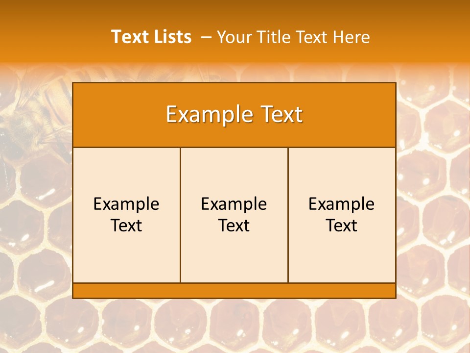 Two Bees On A Honeycomb Powerpoint Template PowerPoint Template