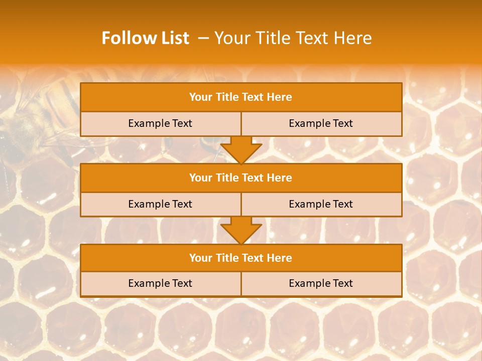 Two Bees On A Honeycomb Powerpoint Template PowerPoint Template