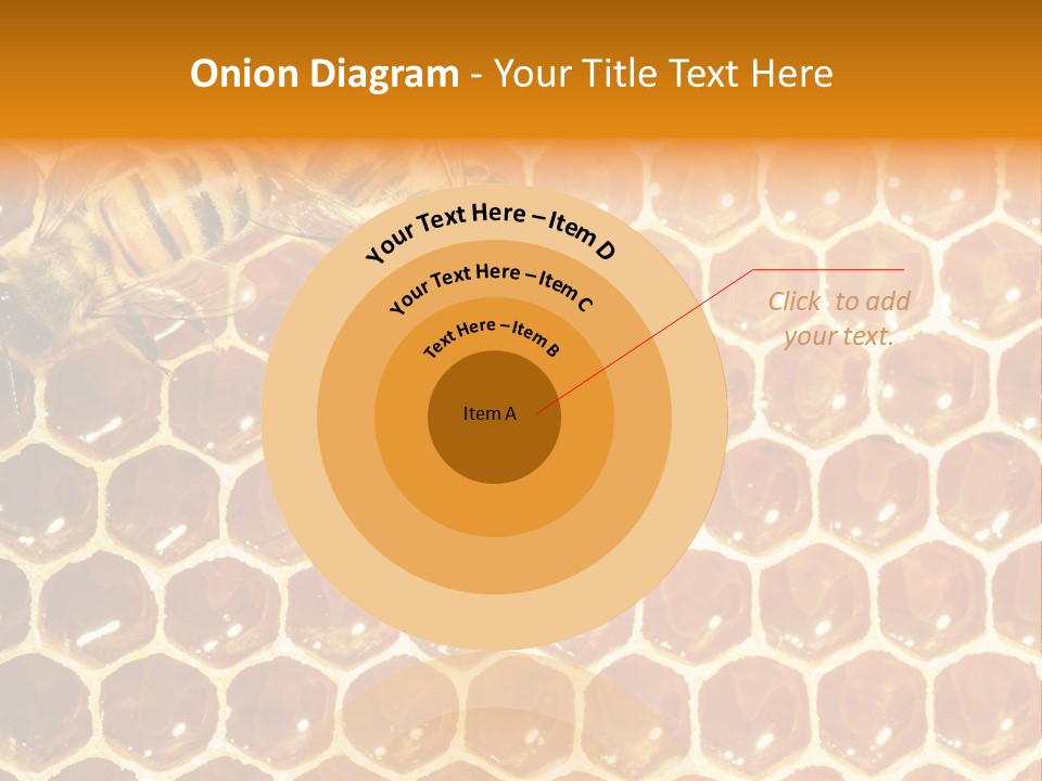 Two Bees On A Honeycomb Powerpoint Template PowerPoint Template