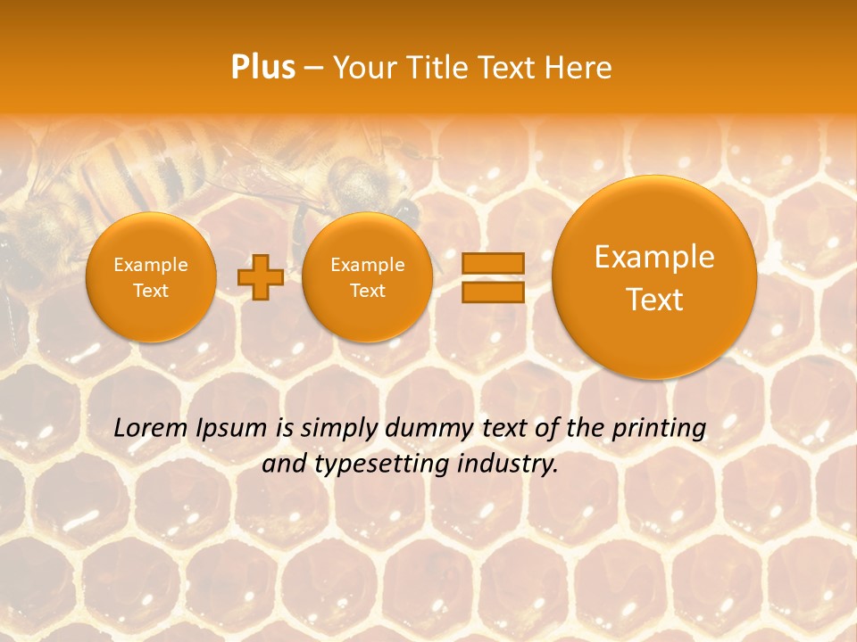 Two Bees On A Honeycomb Powerpoint Template PowerPoint Template