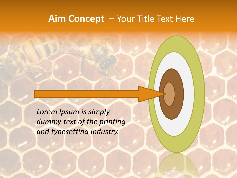 Two Bees On A Honeycomb Powerpoint Template PowerPoint Template