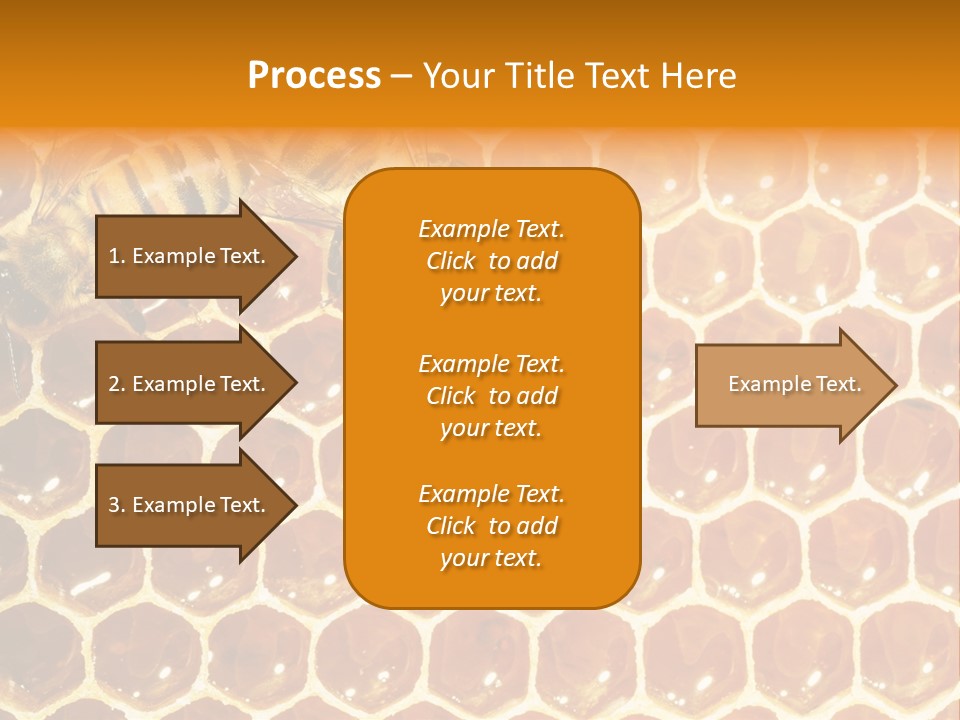 Two Bees On A Honeycomb Powerpoint Template PowerPoint Template