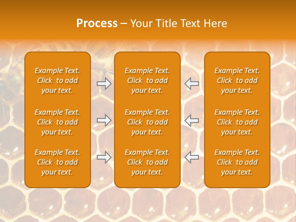 Two Bees On A Honeycomb Powerpoint Template PowerPoint Template
