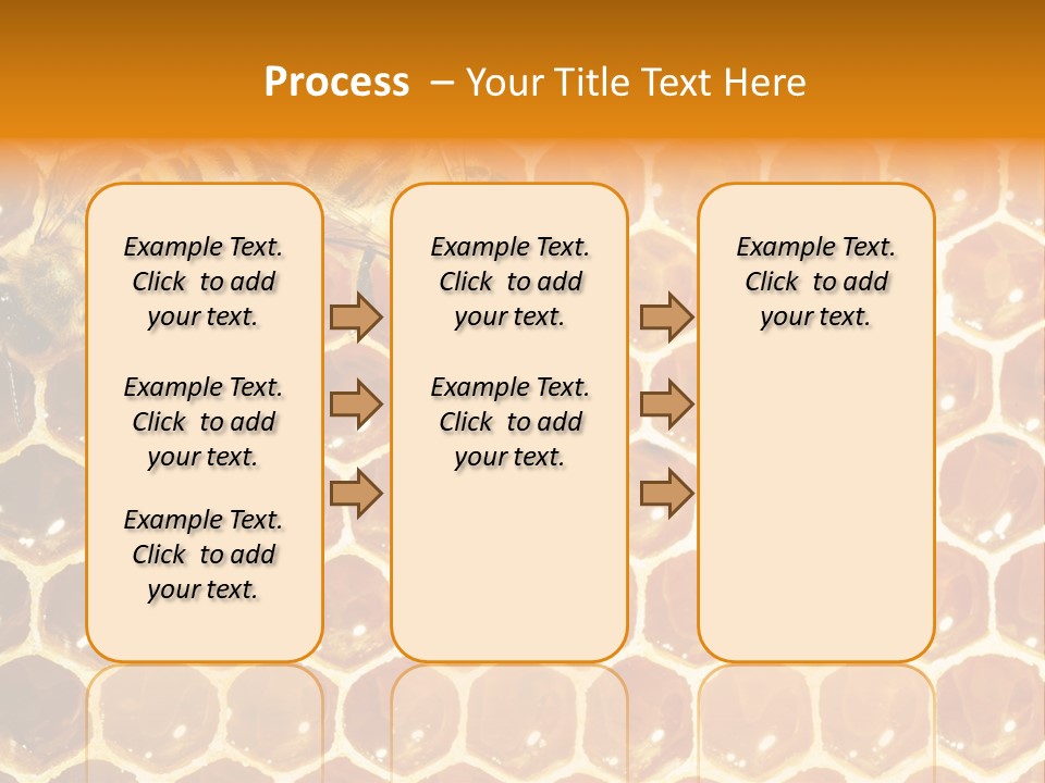 Two Bees On A Honeycomb Powerpoint Template PowerPoint Template