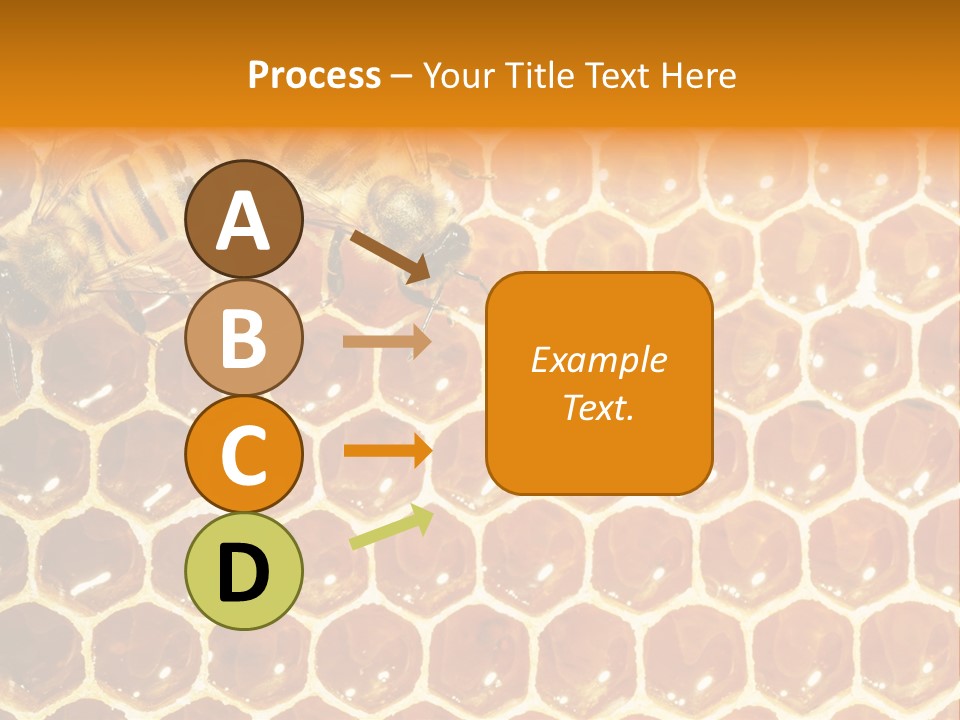 Two Bees On A Honeycomb Powerpoint Template PowerPoint Template