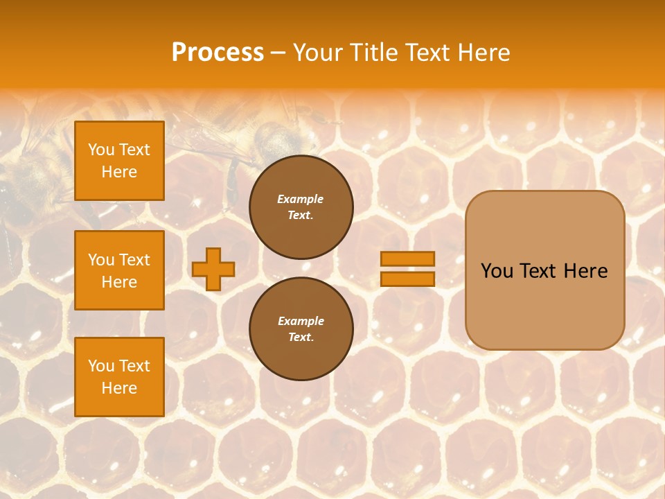 Two Bees On A Honeycomb Powerpoint Template PowerPoint Template