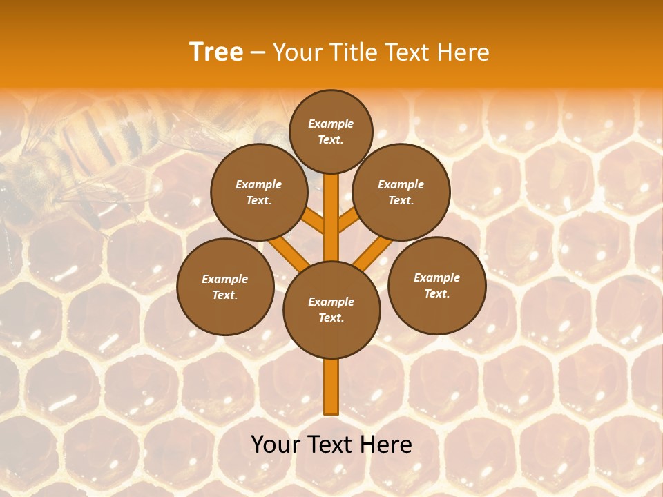 Two Bees On A Honeycomb Powerpoint Template PowerPoint Template