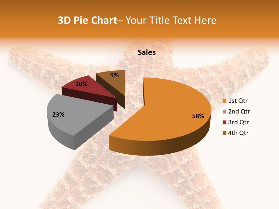 A Starfish With A White Background Is Shown PowerPoint Template