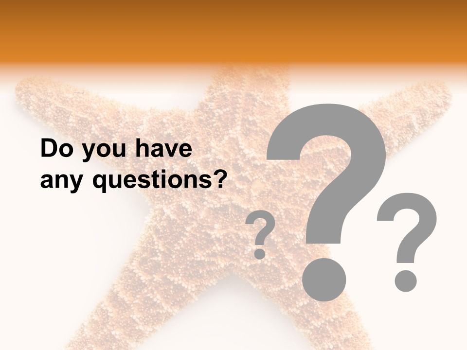 A Starfish With A White Background Is Shown PowerPoint Template