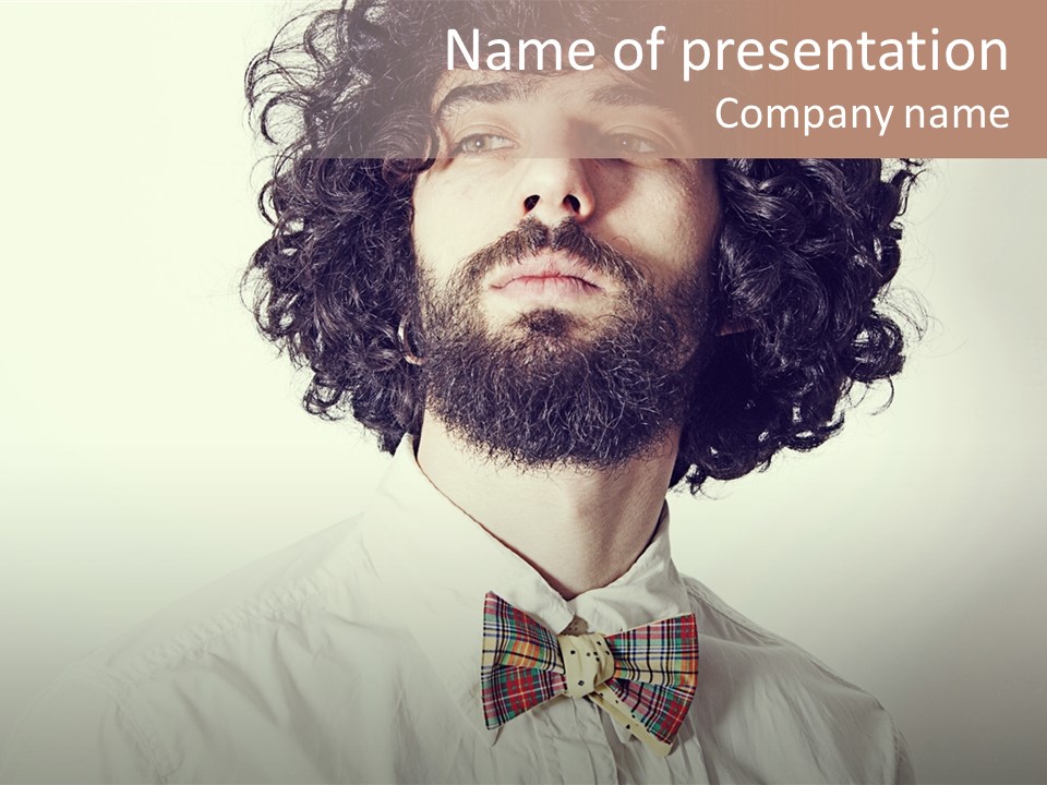 Tie One Young Man Only Confidence PowerPoint Template