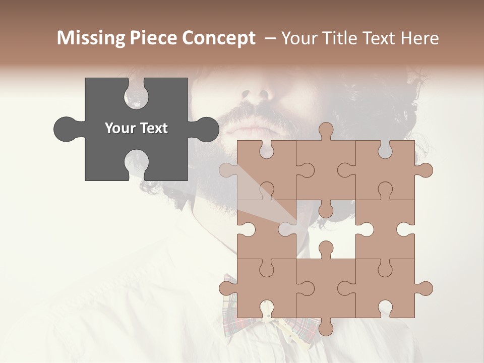 Tie One Young Man Only Confidence PowerPoint Template