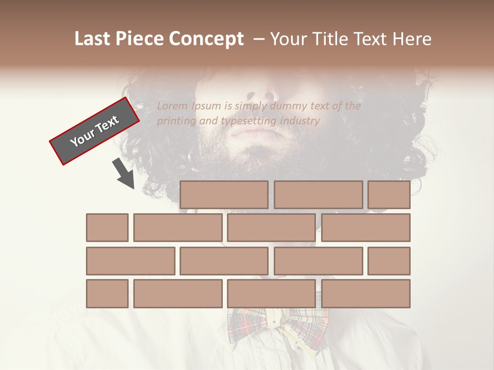 Tie One Young Man Only Confidence PowerPoint Template