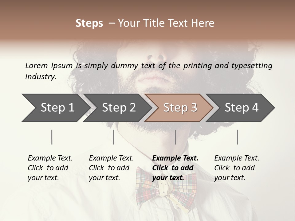 Tie One Young Man Only Confidence PowerPoint Template