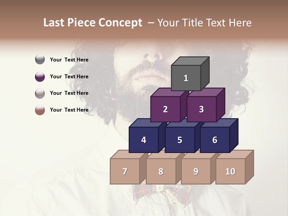 Tie One Young Man Only Confidence PowerPoint Template