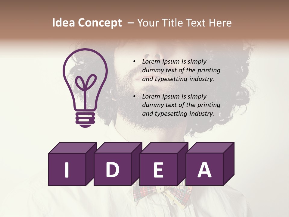 Tie One Young Man Only Confidence PowerPoint Template