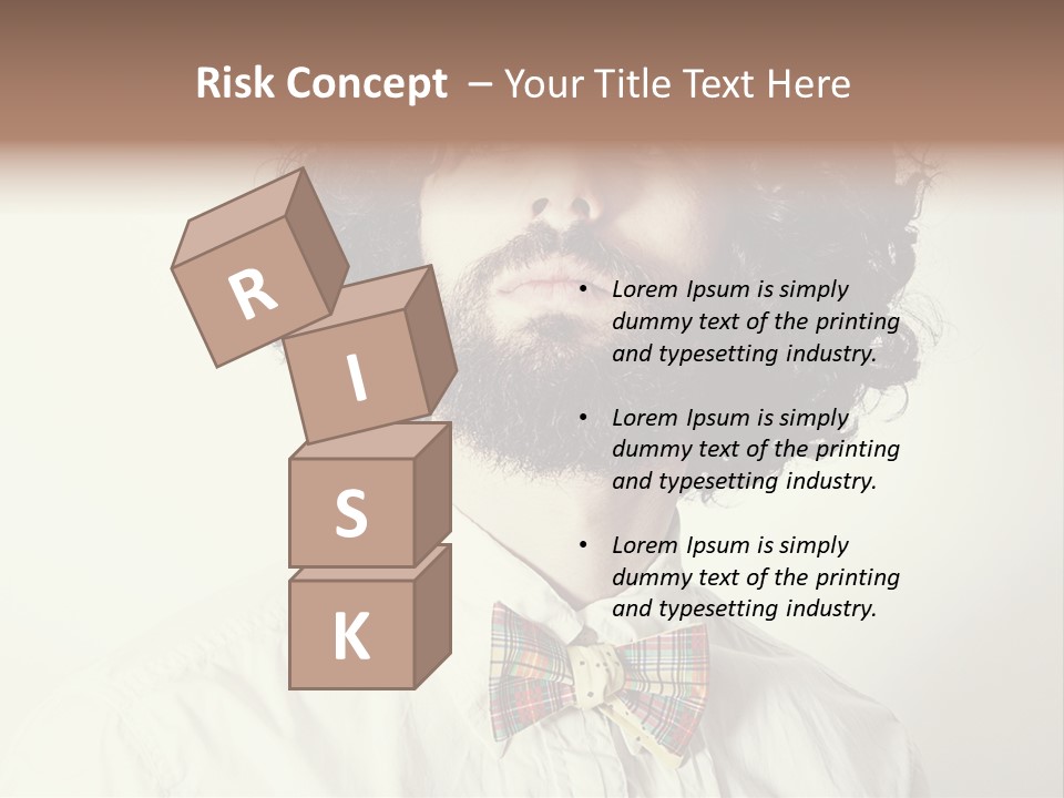 Tie One Young Man Only Confidence PowerPoint Template