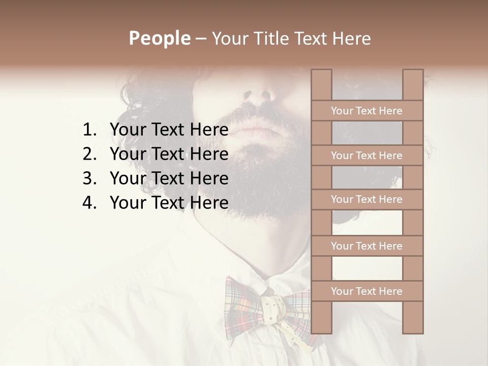 Tie One Young Man Only Confidence PowerPoint Template