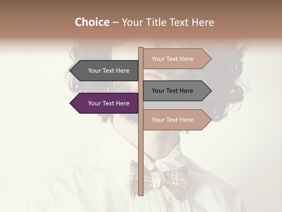 Tie One Young Man Only Confidence PowerPoint Template