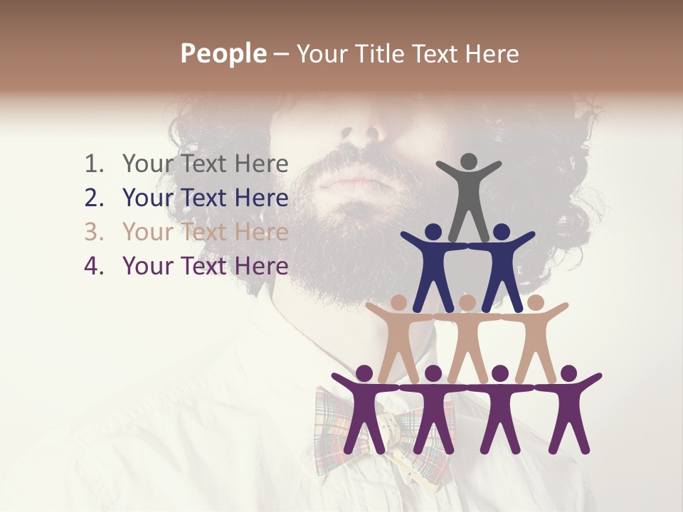 Tie One Young Man Only Confidence PowerPoint Template