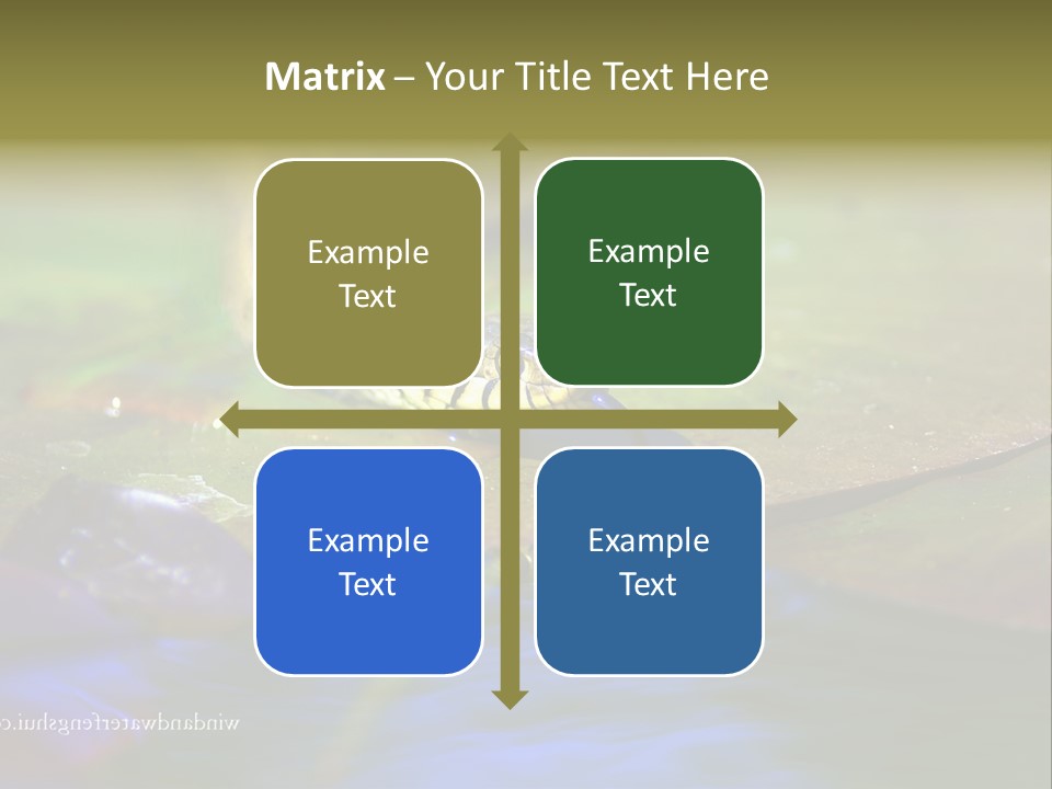 A Snake On A Leaf In A Pond Powerpoint Template PowerPoint Template