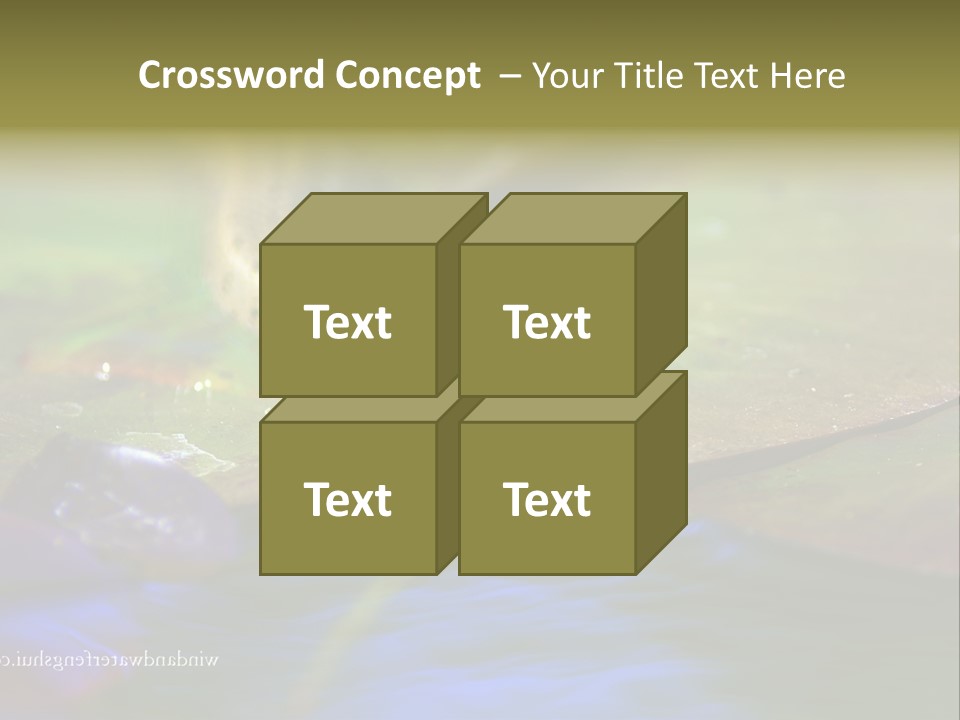 A Snake On A Leaf In A Pond Powerpoint Template PowerPoint Template