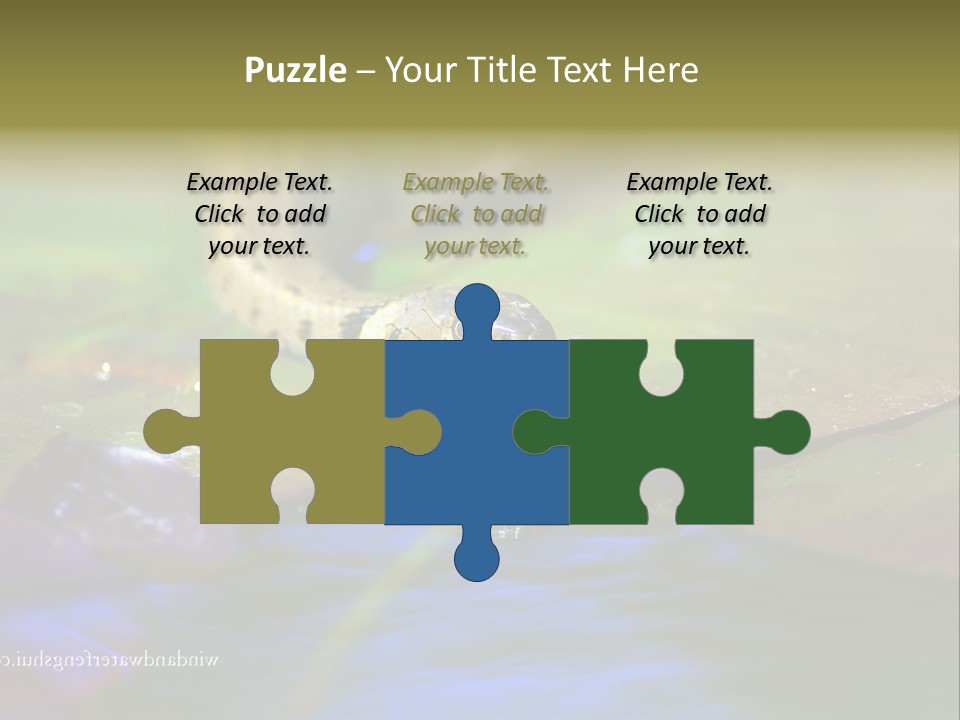 A Snake On A Leaf In A Pond Powerpoint Template PowerPoint Template