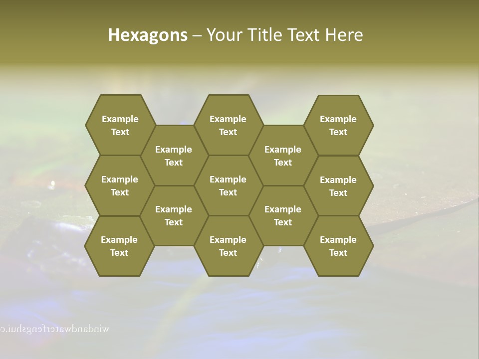 A Snake On A Leaf In A Pond Powerpoint Template PowerPoint Template